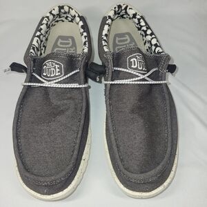 Hey Dude Men's Charcoal Gray Slip-On Loafers